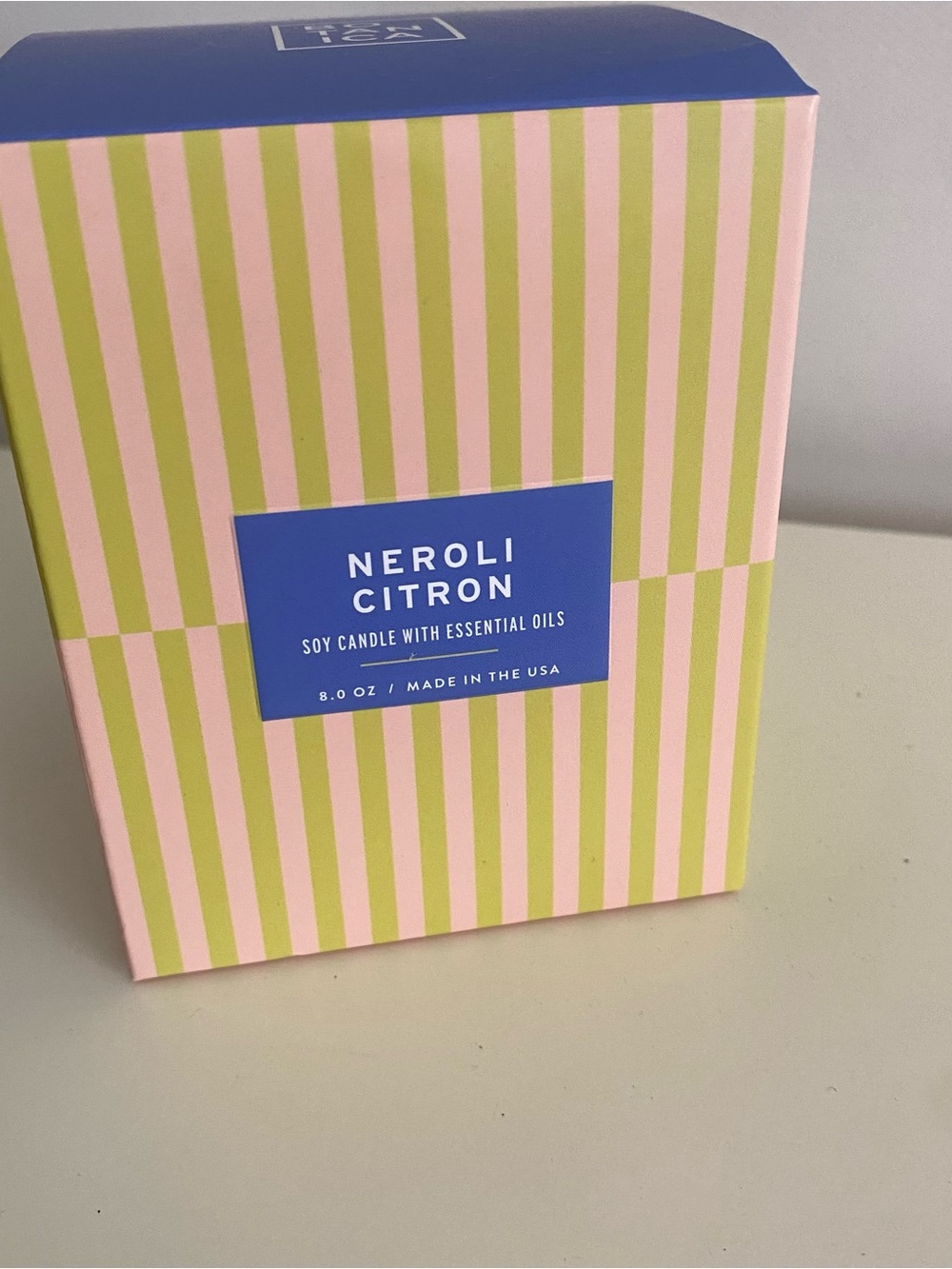 Botanica Neroli 8 oz Citron Soy Candle Amber Glass Jar, New In Box